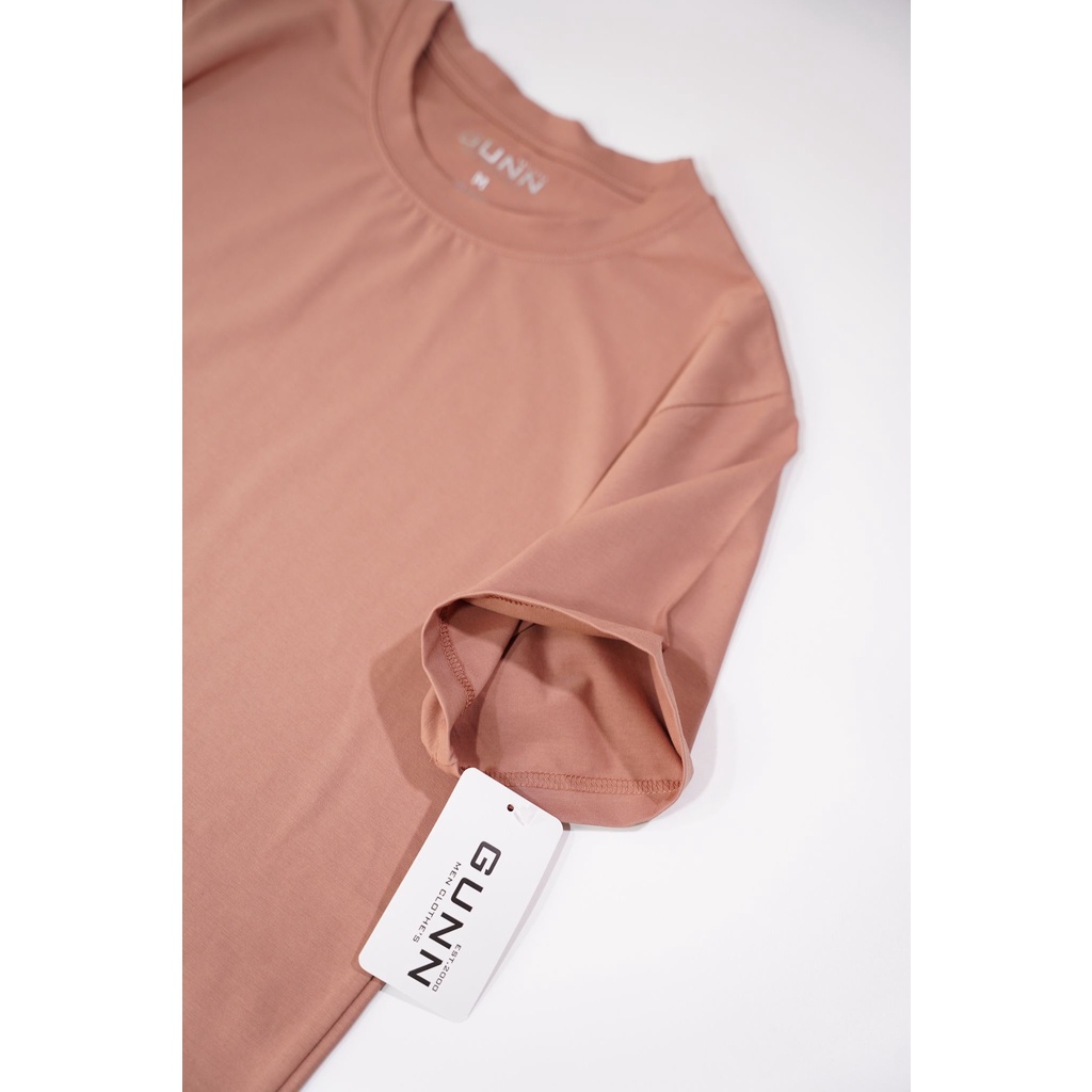 Áo Thun Trơn Basic Cổ Tròn Cotton 4 Chiều Cao Cấp, Co Giãn, Thoáng Mát - CACAO - GUNN T-SHIRT