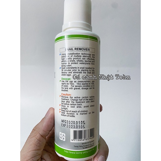 DUNG DỊCH DIỆT ỐC HẠI HỒ CÁ NON BỘ SNAIL REMOVER ISTA SỐ 14 ĐÀI LOAN 250ML