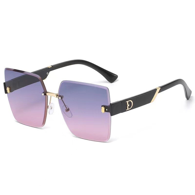 Kính Chống Nắng PTQ Không Viền Họa Tiết Chữ D Phong Cách Thời Trang 2022