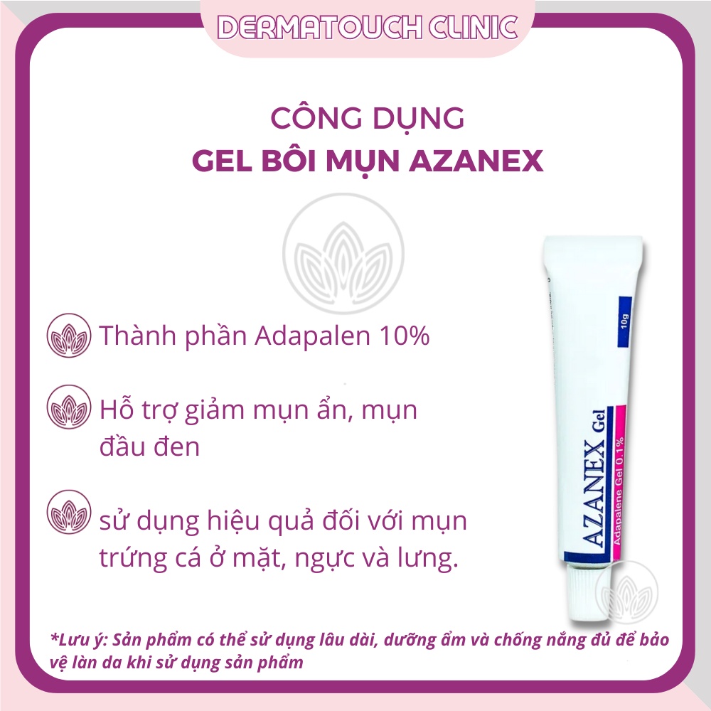 Gel chấm mụn Azanex, chăm sóc da mụn ẩn 10g GIBE COSMETICS