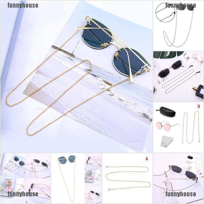 [funnyhouse]Eye Glasses Sunglasses Spectacles Chain Holder Cord Necklace Reading Chain Beads thro