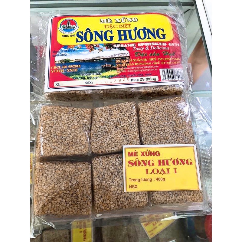 5 gói Mè Xửng dẻo Sông Hương loại 400g siêu ngon - Đặc sản Huế