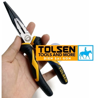 Kìm kềm mũi nhọn mõ dài 8inch 200mm crv hrc tolsen 10022
