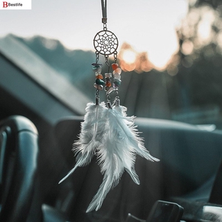 Bestlifemini Dream Catcher Mặt Dây Ô Tô Trong Ô Tô Treo Đồ Trang Trí Lông Vũ Trang Trí Handmade Trang Trí Nhà Phụ Kiện Xe Hơi Cho Bé Gái