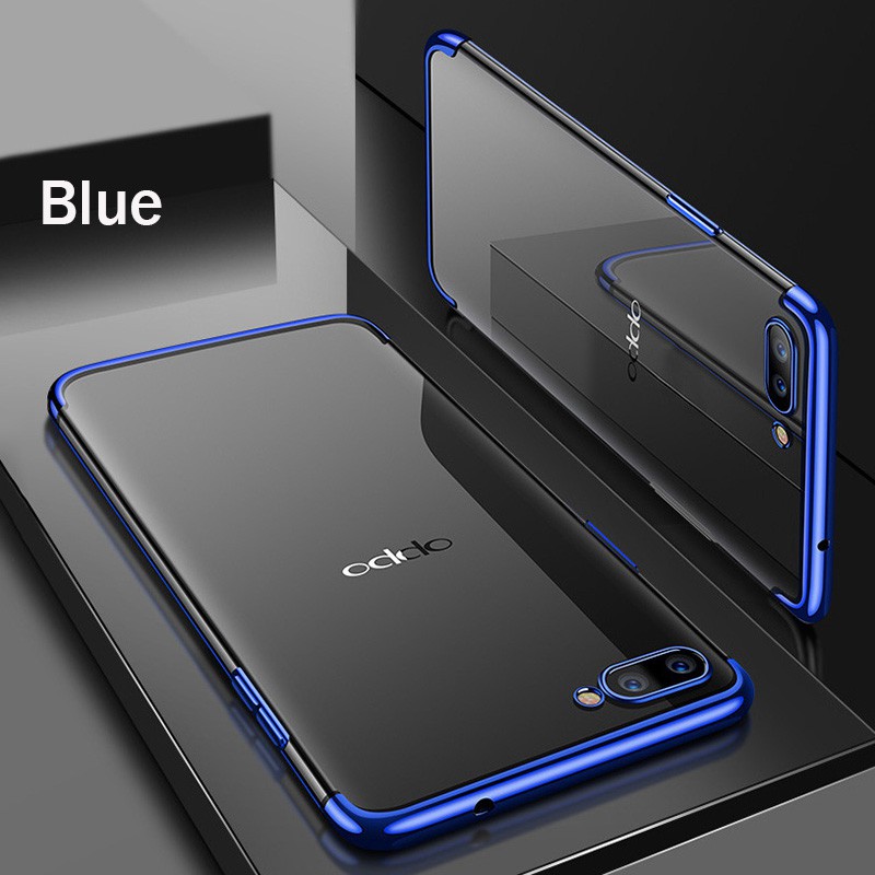 Ốp lưng OPPO A3S/ A7/ A5S/ A83/ A71/ A57/ A39/ F1 Plus/ F3 Plus Soft TPU Cover Plating Clear Casing | BigBuy360 - bigbuy360.vn