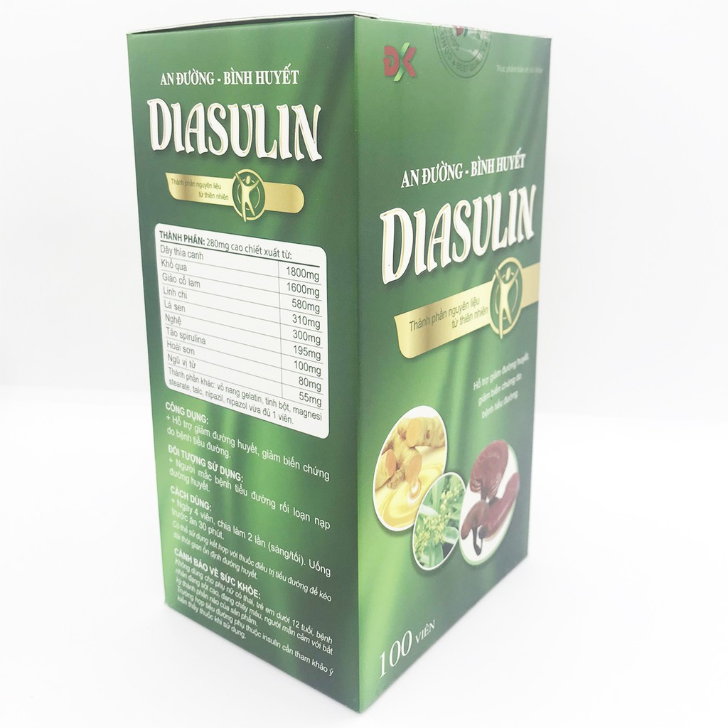 Diasulin - Hỗ trợ giảm đường huyết, giảm biến chứng do bệnh tiểu đường