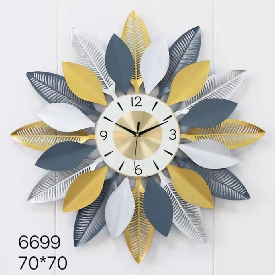 Đồng hồ hoa xanh nghệ thuật cao cấp