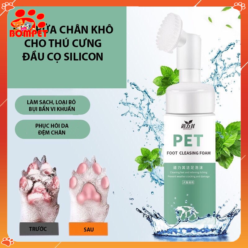 Bọt Rửa Chân Khô Cho Thú Cưng 150ml BOMPET