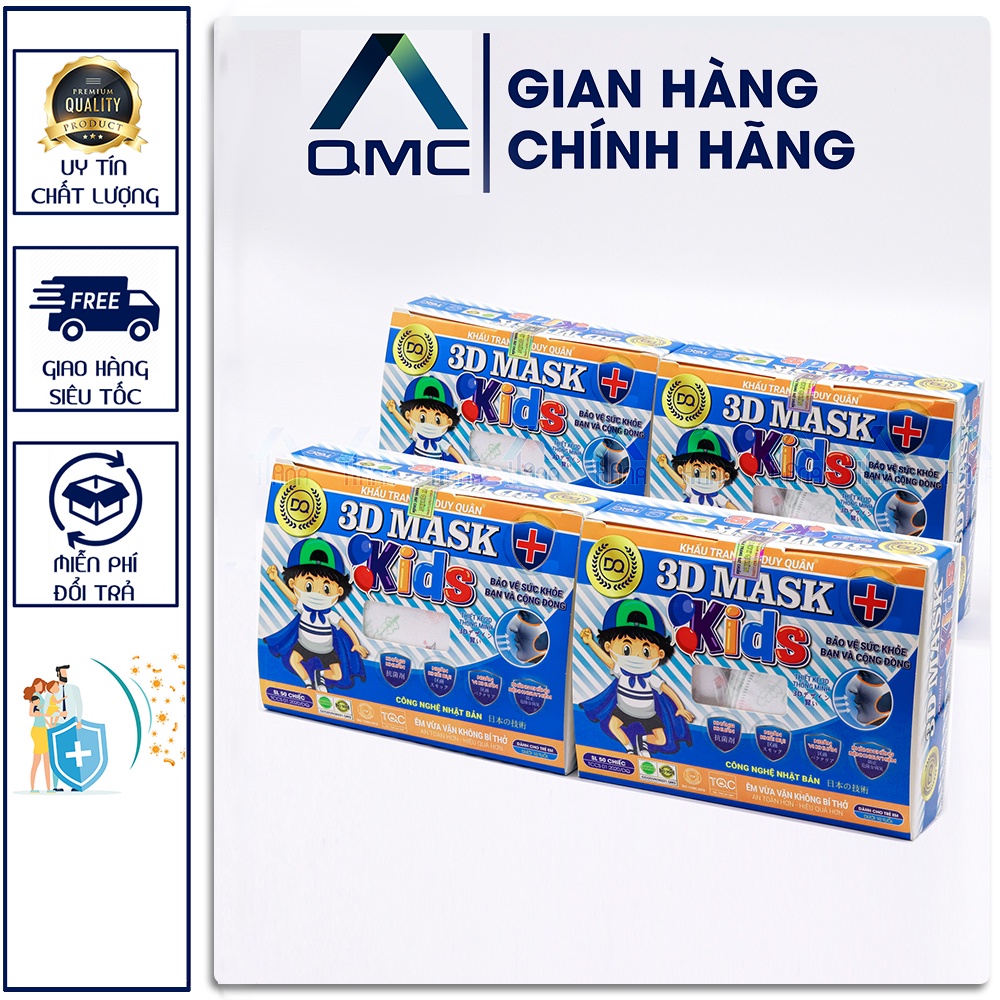 Khẩu trang 3D ,Khẩu trang 3D hoạ tiết cực đẹp cho bé , hàg chính hãng,hộp 50 chiếc #qmc