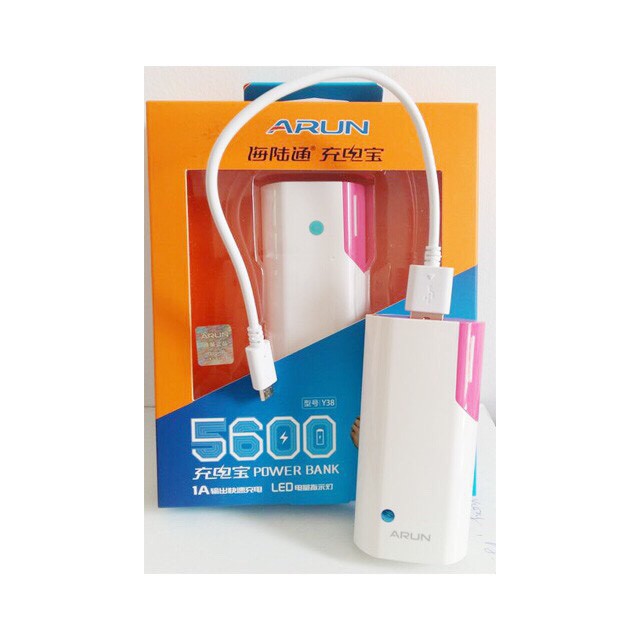 Sạc dự phòng, Pin sạc dự phòng, Arun 5600mAh 1 cổng sạc, sạc nhanh đảm bảo an toàn - hàng chính hãng - HH Store