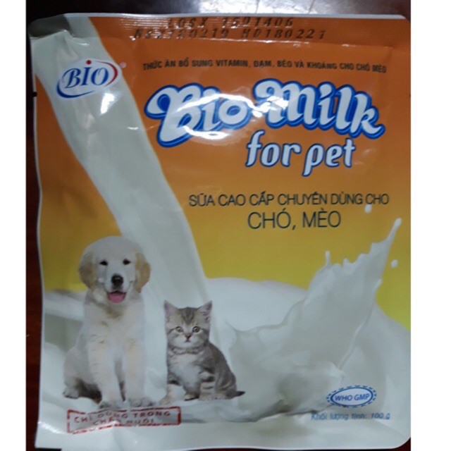 Sữa cho chó và mèo bio-milk 100g - sữa cho chó mèo