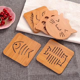 Miếng Gỗ Lót Nồi Thú Vị Décor - Phụ Kiện Bàn Ăn Size 10cm_15cm