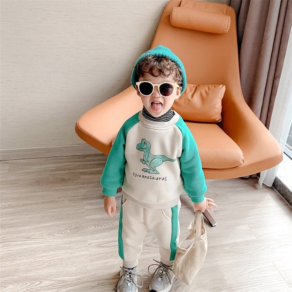 Bộ nỉ bông cho bé trai và gái Mã KL01, đồ bộ bé trai chất nỉ bông cực yêu cho Bé Từ 6-27kg Binbon kids