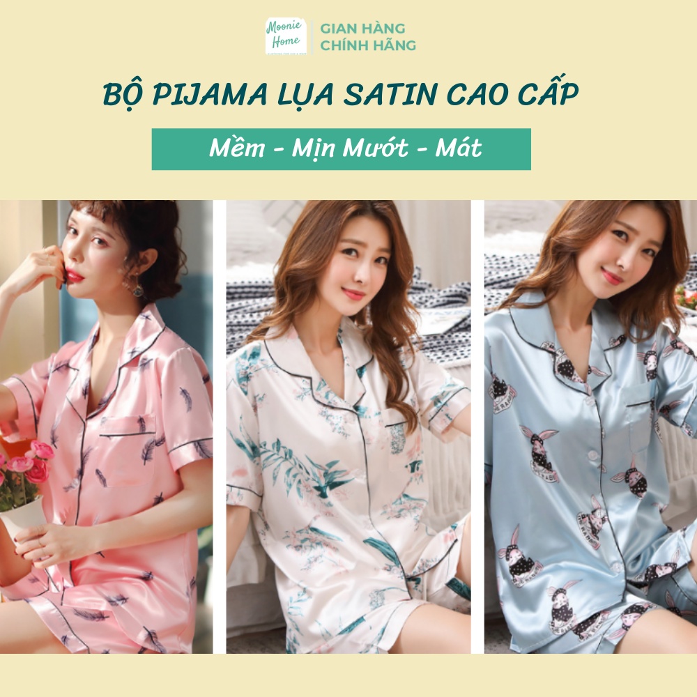 [Freeship] Bộ Mặc Nhà Nữ Mùa Hè/ Đồ Bộ Pijama Lụa Satin Đẹp (Ảnh + Video thật)