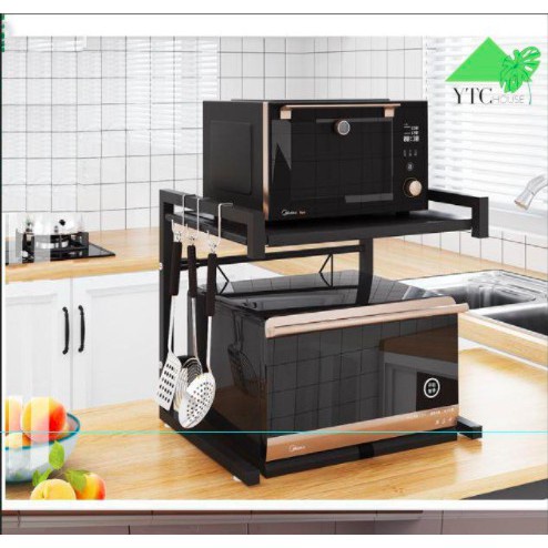 Kệ lò vi sóng 2 tầng Đa Năng Lắp ráp thông minh sơn tĩnh điện kệ chống rỉ để lò vi sóng chịu lực cao cấp