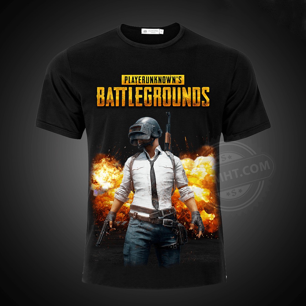 Áo PUBG 3D Đen, áo thun game PUBG Mobile Free Fire Mẫu mới cực đẹp | BigBuy360 - bigbuy360.vn