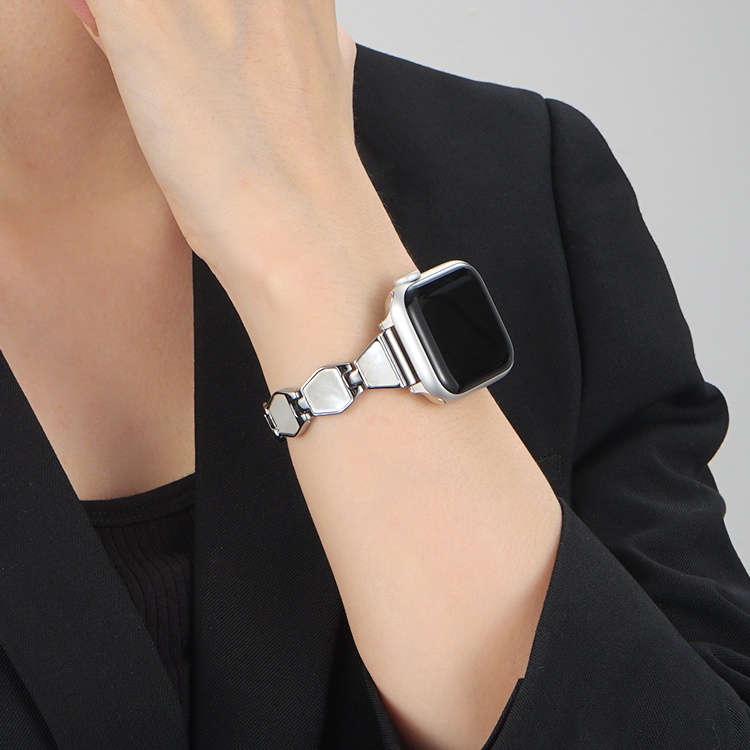 Dây Đeo Đồng Hồ Bằng Kim Loại Sáng Tạo Cho Apple watch serise 7 6 5 4 SE 3 2 1 45mm 41mm 40mm 44mm 42mm 38mm