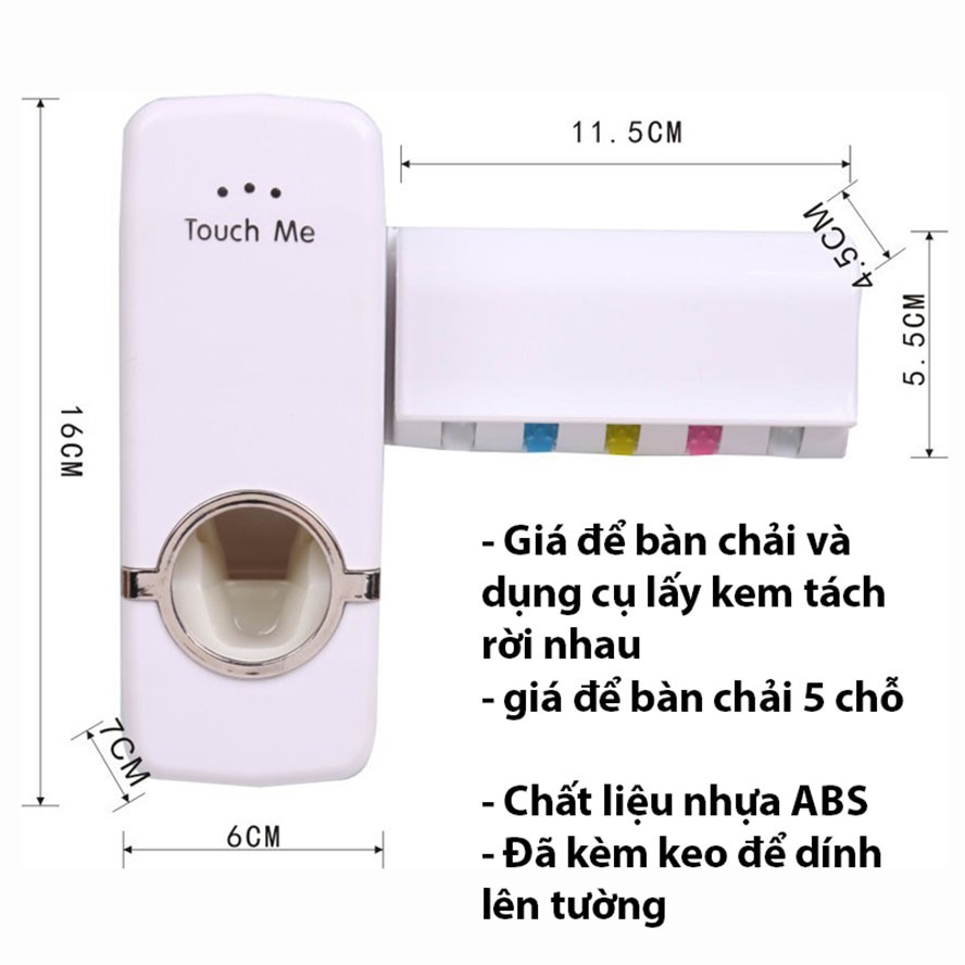 Dụng cụ nhả kem đánh răng tự động kèm hộp để bàn chải Davia HT831