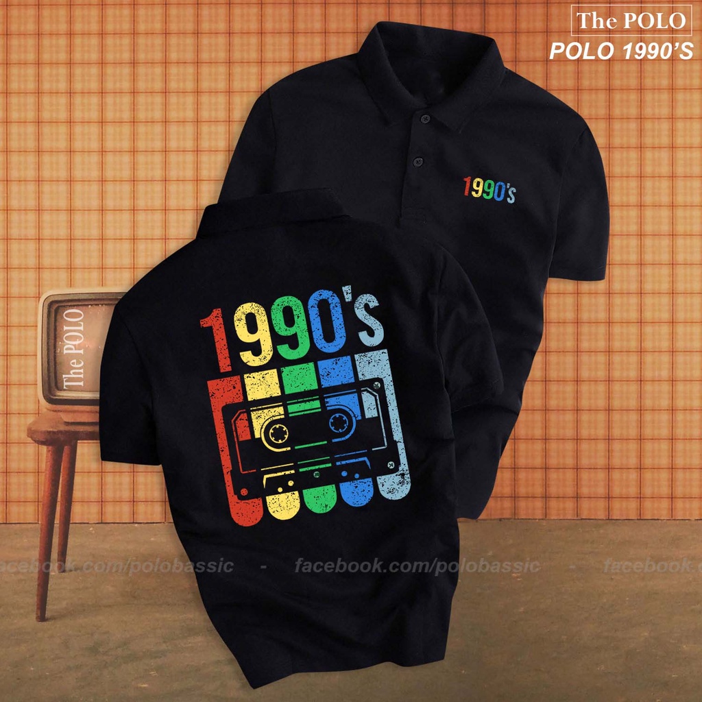 Áo POLO 1990'S ,áo thun cổ bẻ, polo họa tiết in hình co giãn mát mịn cảm giác dễ chịu phong cách trẻ trung năng động