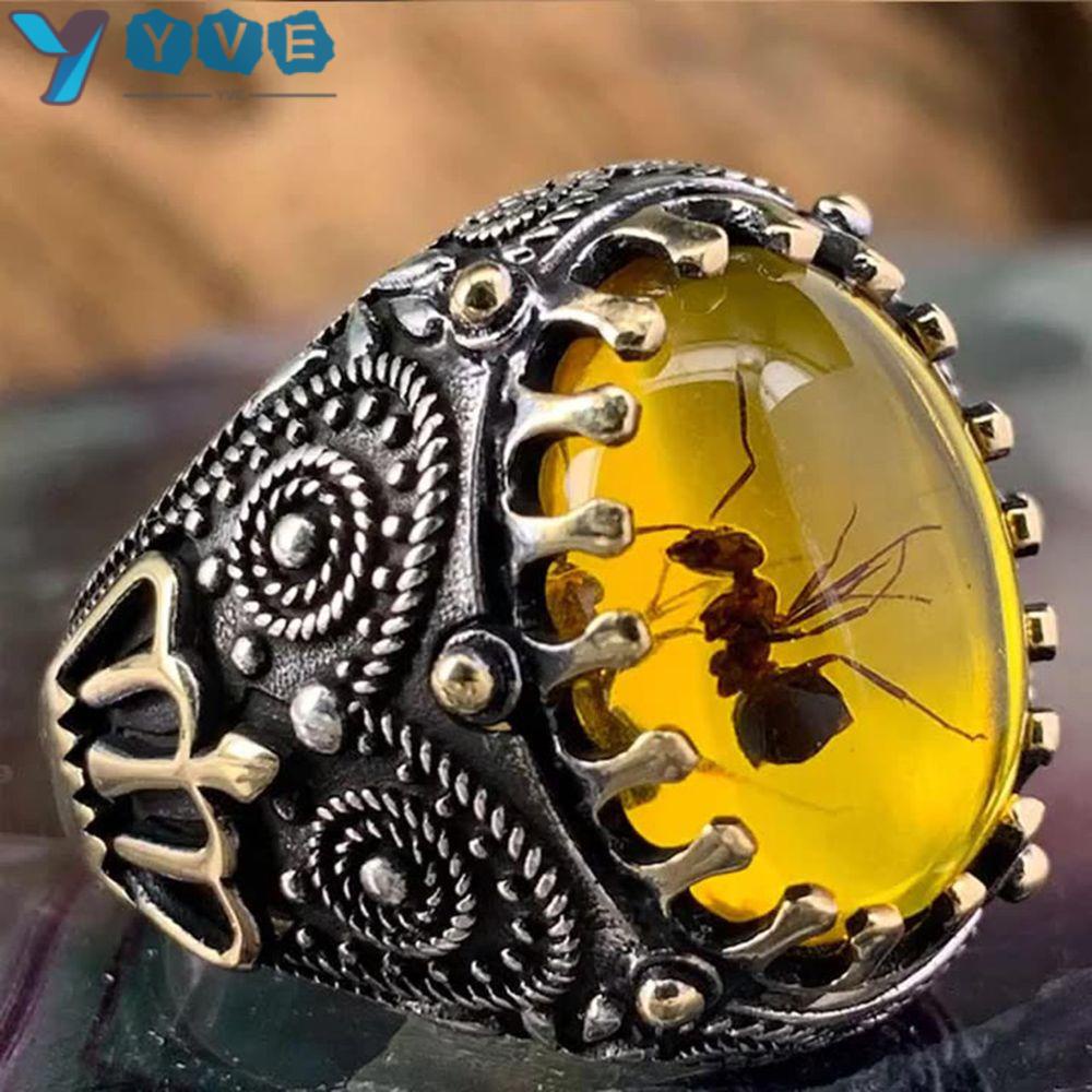 Nhẫn đeo tay đính đá zircon phong cách thời trang vintage cho nam nữ