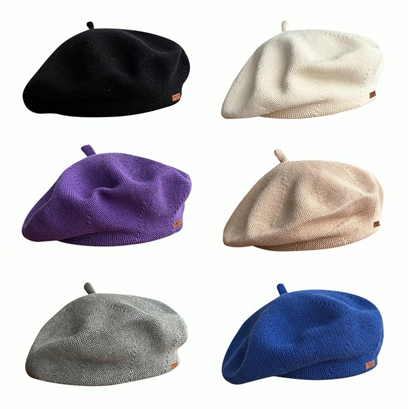 Mũ Beret Da Phong Cách Hàn Quốc Ngọt Ngào Cho Nữ