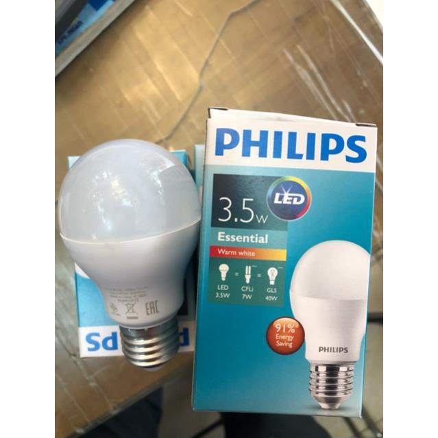 Philips Bóng đèn Philips LED ESS Bulb 3.5W - Đui E27 -  Ánh sáng trắng/vàng  chính hãng