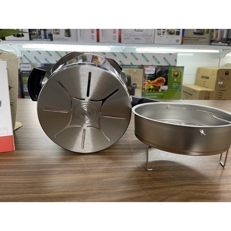 🇩🇪NỒI ÁP SUẤT CAO CẤP Fissler Vitaquick -kèm xửng hấp- made in Germany -sx tại Đức BỀN BỈ NẤU ĂN NGON-dung tich4.5L & 6L
