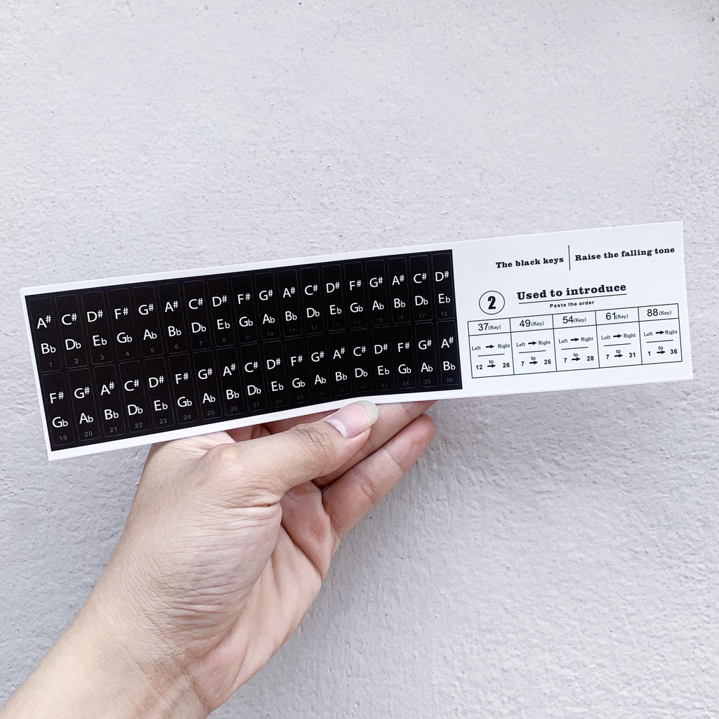 Miếng dán nốt nhạc trên đàn Piano, Organ | Piano Sticker - Decal |