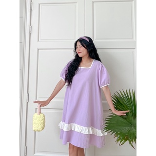 [ CRUSHH STUDIO - ẢNH CHÍNH CHỦ ] D22 - Đầm babydoll tím pastel
