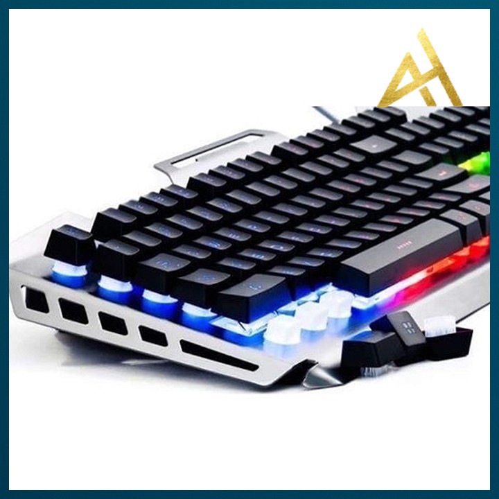 Bàn Phím Cơ Gaming Keycap Xuyên Led NEWMEN GM619 Bàn Phím Máy Tính Laptop Có Dây Keyboard Chơi Game