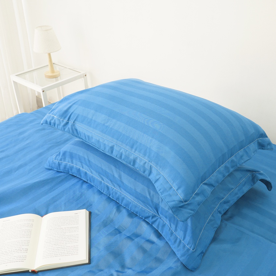 Bộ Chăn Ga Gối Mền Khách Sạn Thuần Việt Cao Cấp S16 - Drap Mền (Chăn) Mỏng Mịn, Chất Vải Mát Mẻ