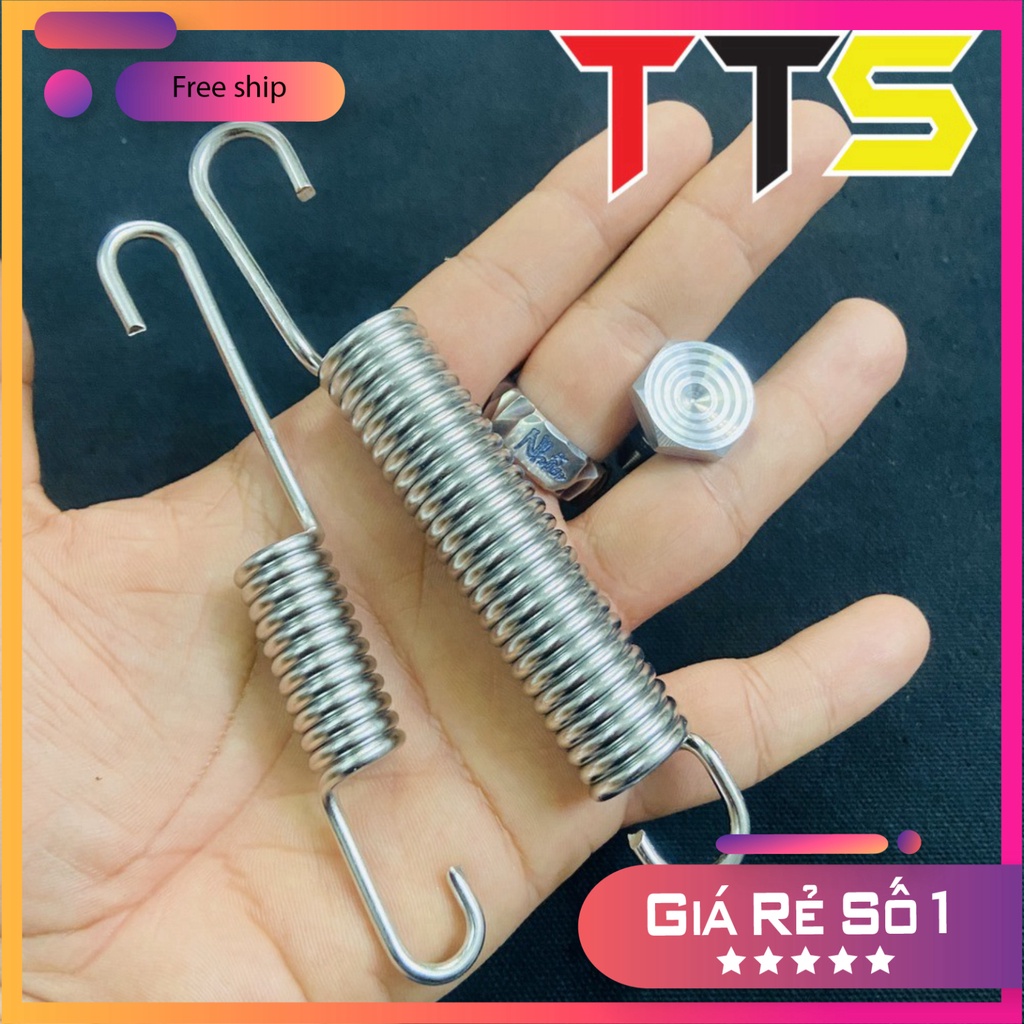 HCM  LÒ XO INOX CHỐNG NGHIÊNG - CHỐNG ĐỨNG, ỐC CHÂN CHỐNG CHO XE YAMAHA EXCITER CÁC ĐỜI ĐỒ CHƠI XE MÁY GIÁ SỈ