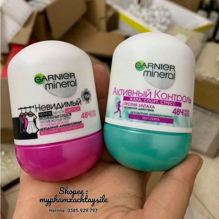 Lăn Nách Garnier Miniral 48H, 72H - LĂN KHỬ MÙI NGA