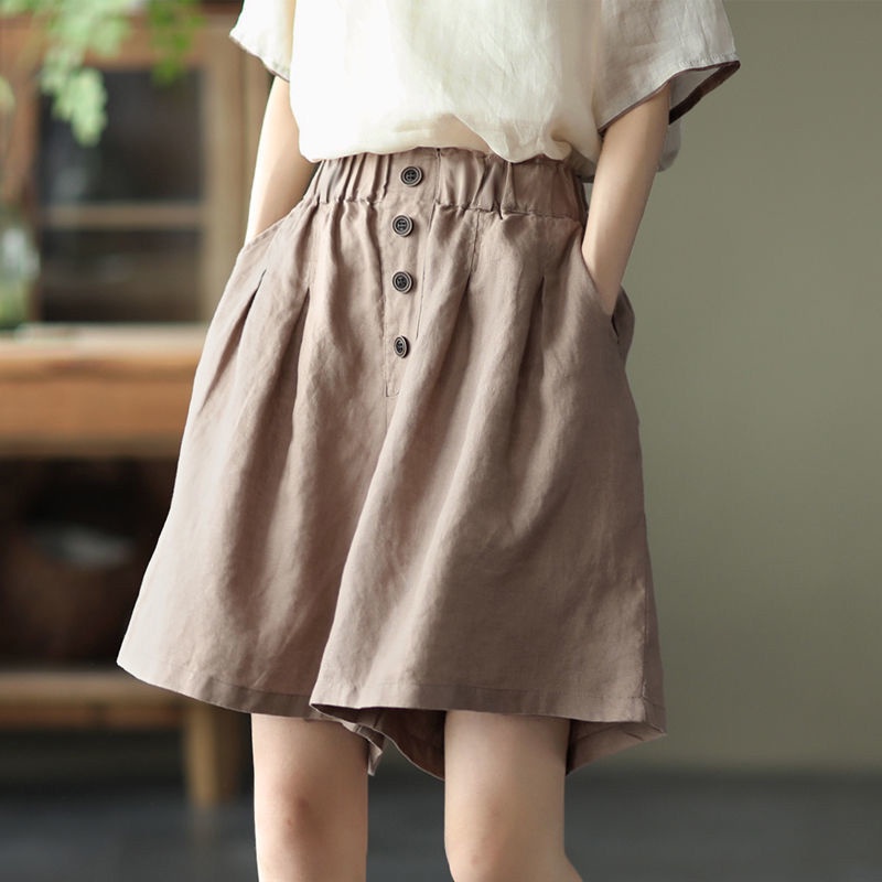 Quần Short Nữ Màu Sắc Retro Xinh Xắn