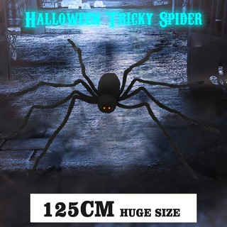 Đồ Chơi Nhện Khổng Lồ 125Mm Trang Trí Halloween Ngôi Nhà Ma Ám Trong Nhà Ngoài Trời