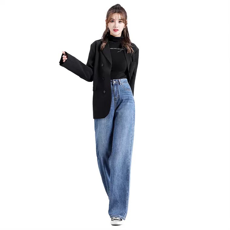 [ TEN TEN ] QUẦN JEAN ỐNG RỘNG NỮ XANH ĐẬM RÂU MÈO FORM DÀI RỘNG SIÊU CAO CẤP HADI ĐỦ SIZE PHONG CÁCH THỜI TRANG HOT HIT