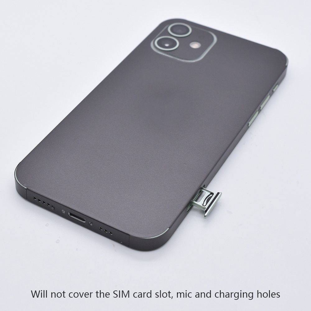 Miếng Dán Màu Xám Chống Trầy Xước Cho iPhone 6 6s 7 8 Plus X Xs XR 11 12 13 14 Pro Max Mini