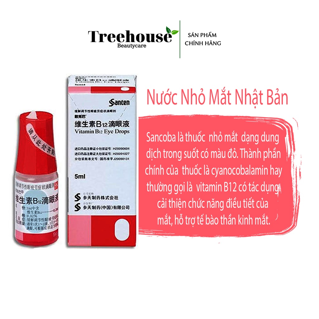 Nước Nhỏ Mắt Nhật Bản - Sancoba 5ml - Chăm sóc mắt tốt hơn