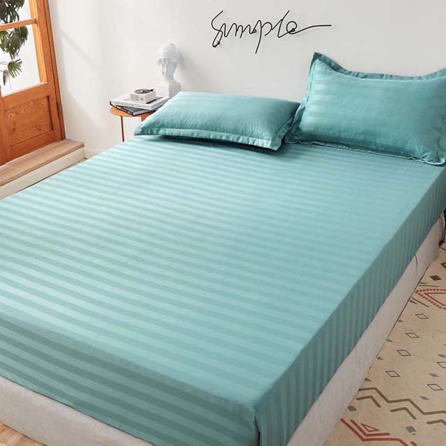 Bộ Ga Giường và Vỏ Gối Sọc Cotton 3F bóng, tiêu chuẩn khách sạn đủ size nệm Khách Sạn, Nhà Nghỉ, Homestay chuyên dùng