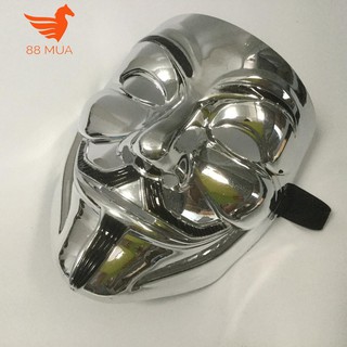 mặt na hacker halloween Anonymous   màu Bạc-i49