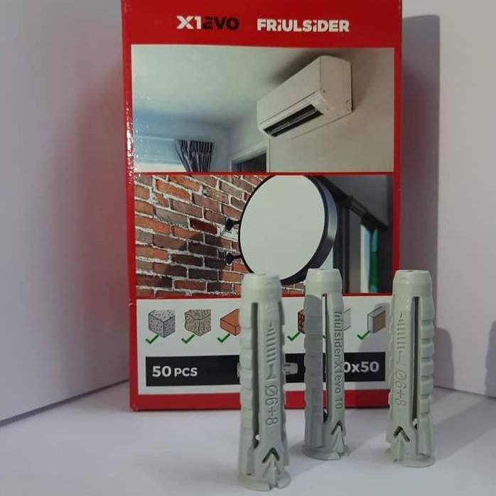 Tắc Kê Nở Nhựa Evo 8x40,10x50,10x70,14x70 chuyên dùng cho lắp đặt điều hòa, bình nóng lạnh, giá treo tivi