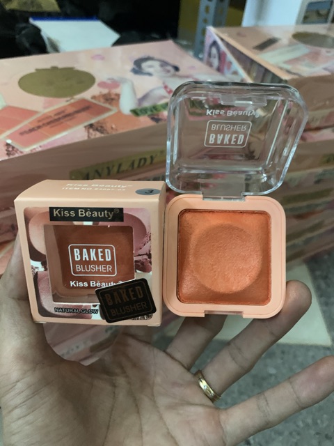 Phấn má hồng vuông Baked Blusher kiss beauty Thái Lan