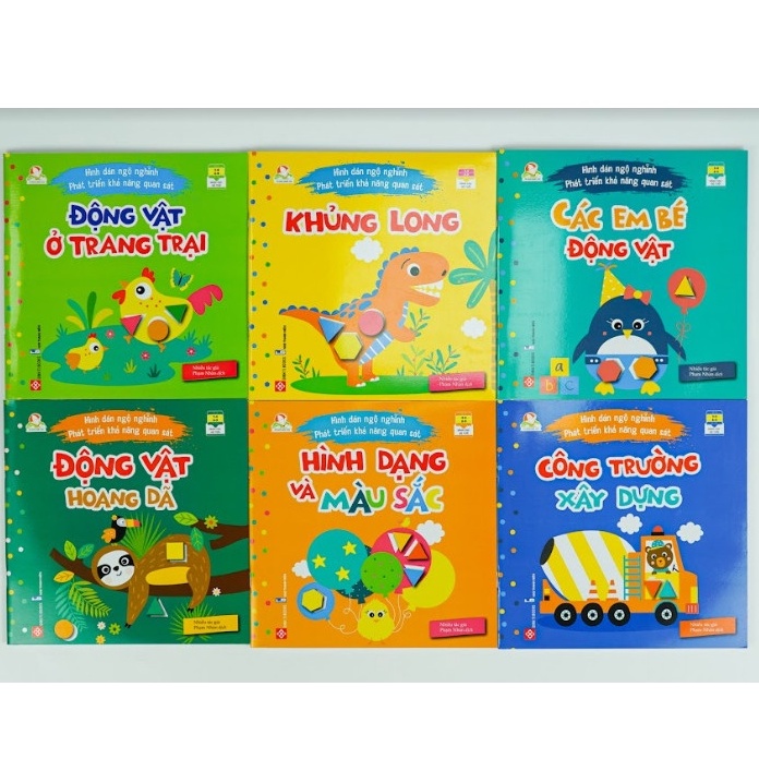 SÁCH - Combo: Hình dán ngộ nghĩnh - Phát triển khả năng quan sát (6 cuốn )
