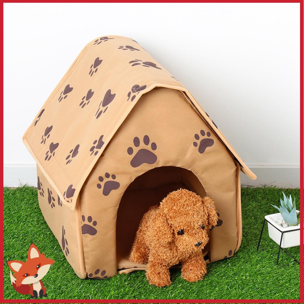 Lều Ngủ In Hình Dấu Chân Cho Thú Cưng Có Thể Gấp Gọn Tiện Dụng