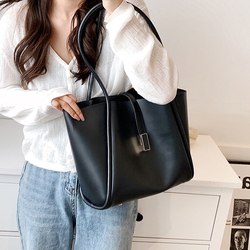 Túi đeo vai IELGY cỡ lớn màu sắc đơn giản thời trang cho nữ