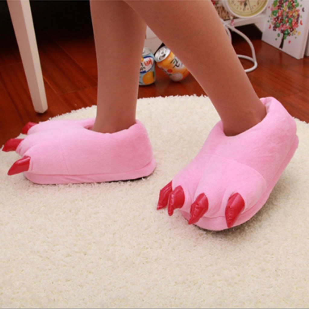 Giày bông hình móng vuốt khủng long
