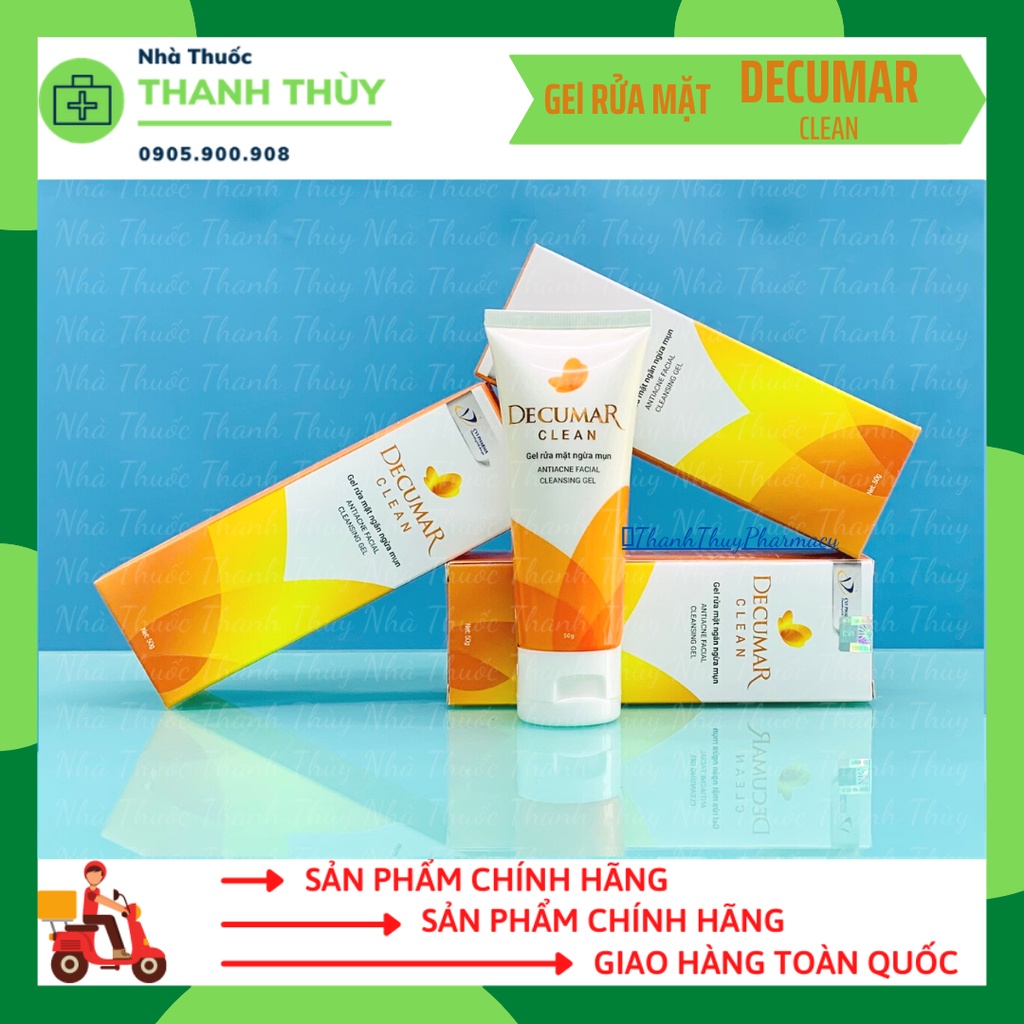 [DATE 2/2023] DECUMAR CLEAN [TUÝP 50G ] GEL RỬA MẶT NGĂN NGỪA MỤN, CUNG ...