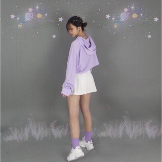 Croptop Tay Dài Nón Tím🤡