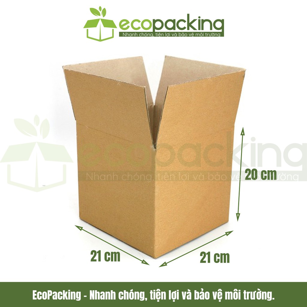 [XẢ KHO] Combo 50 thùng hộp carton 21x21x20 cm đóng gói giao hàng