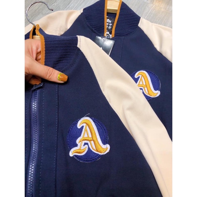 [Mã WASTMAY giảm 15% tối đa 30K đơn 150K] Áó khoác nữ bomber dài tay tím than phối cam_kèm ảnh thật | BigBuy360 - bigbuy360.vn